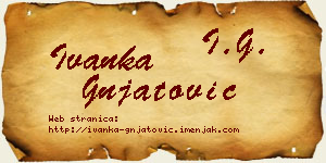 Ivanka Gnjatović vizit kartica